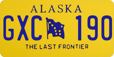 AK license plate GXC190