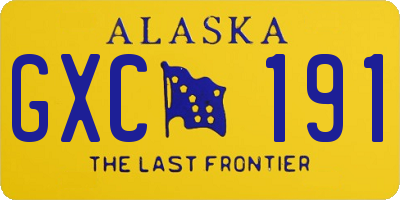 AK license plate GXC191