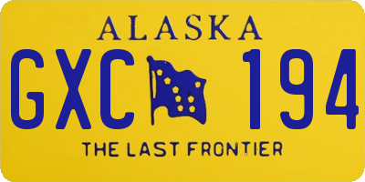 AK license plate GXC194