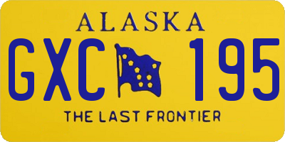 AK license plate GXC195