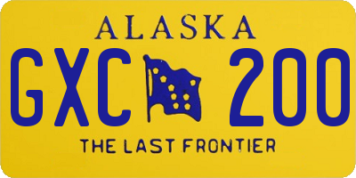 AK license plate GXC200