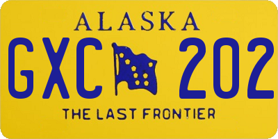 AK license plate GXC202