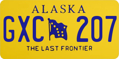 AK license plate GXC207