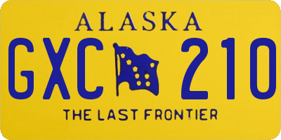 AK license plate GXC210