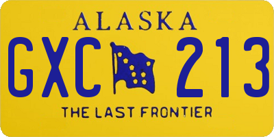 AK license plate GXC213