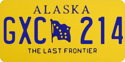 AK license plate GXC214