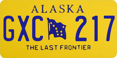 AK license plate GXC217