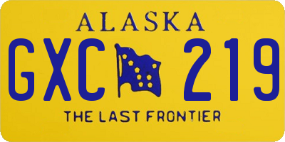 AK license plate GXC219