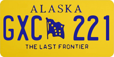 AK license plate GXC221