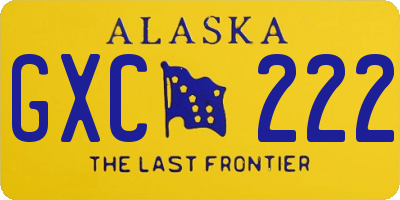 AK license plate GXC222