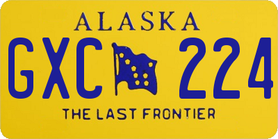 AK license plate GXC224