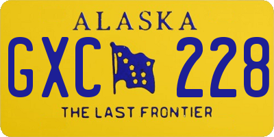AK license plate GXC228