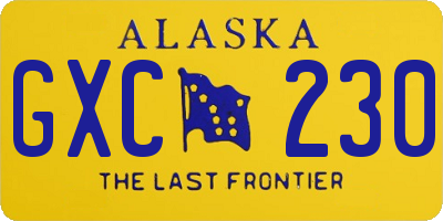 AK license plate GXC230