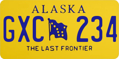 AK license plate GXC234