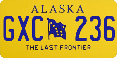 AK license plate GXC236