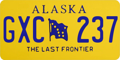 AK license plate GXC237