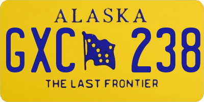 AK license plate GXC238