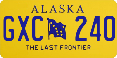 AK license plate GXC240