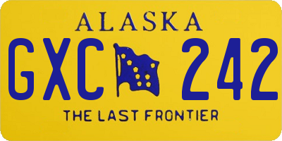 AK license plate GXC242