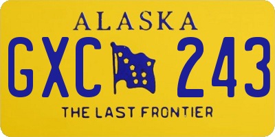 AK license plate GXC243