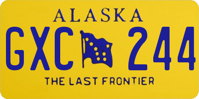 AK license plate GXC244