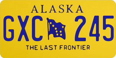 AK license plate GXC245