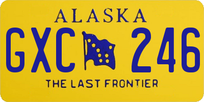 AK license plate GXC246