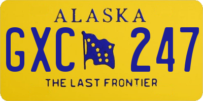 AK license plate GXC247