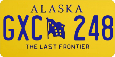 AK license plate GXC248