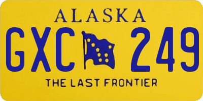 AK license plate GXC249