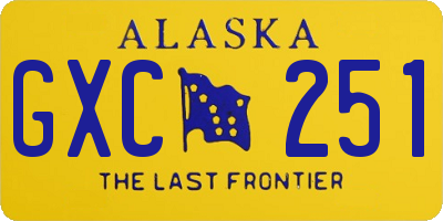 AK license plate GXC251