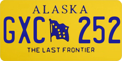 AK license plate GXC252