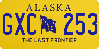 AK license plate GXC253