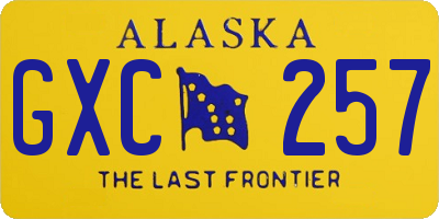 AK license plate GXC257
