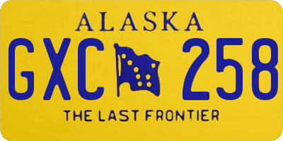 AK license plate GXC258