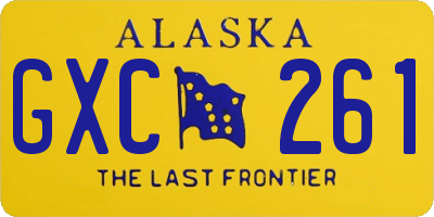 AK license plate GXC261