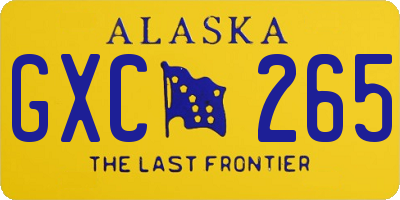 AK license plate GXC265