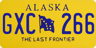 AK license plate GXC266