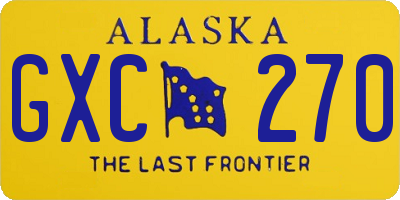 AK license plate GXC270