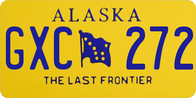 AK license plate GXC272
