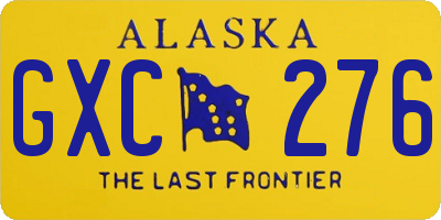 AK license plate GXC276