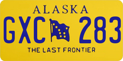 AK license plate GXC283