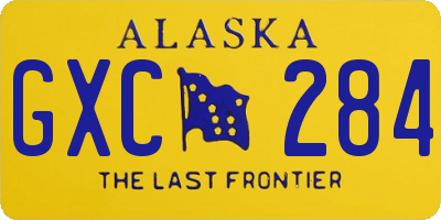 AK license plate GXC284