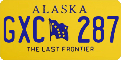 AK license plate GXC287