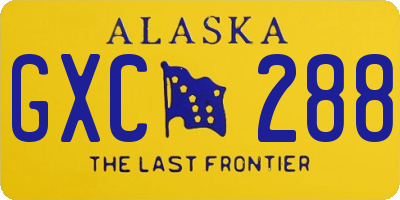 AK license plate GXC288