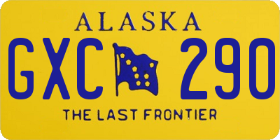 AK license plate GXC290