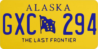 AK license plate GXC294