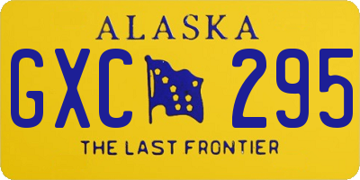 AK license plate GXC295