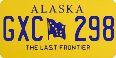 AK license plate GXC298