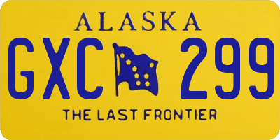 AK license plate GXC299